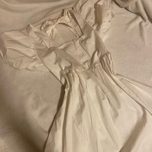 white puff dress
